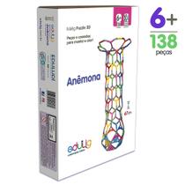 Quebra-cabeça Edulig Puzzle 3D Anêmona - 138 peças e conexões - 6 cores - Edulig