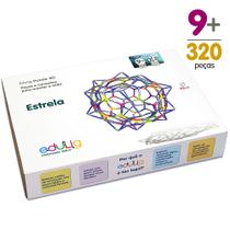 Quebra-cabeça Edulig Puzzle 3D Estrela - 320 peças e conexões - 6 cores - Edulig