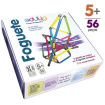 Quebra-cabeça Edulig Puzzle 3D Foguete - 50 peças e conexões - 6 cores - Edulig