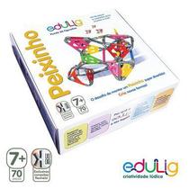 Quebra-cabeça Edulig Puzzle 3D Peixinho - 70 peças e conexões - 6 cores - Edulig