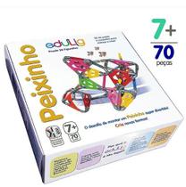 Quebra-cabeça Edulig Puzzle 3D Peixinho - 70 peças e conexões - 6 cores