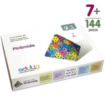 Quebra-cabeça Edulig Puzzle 3D Pirâmide - 144 peças e conexões - 6 cores - Edulig