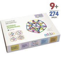 Quebra-cabeça Edulig Puzzle 3D Sólidos Platônicos - 274 peças e conexões - 6 cores - Edulig