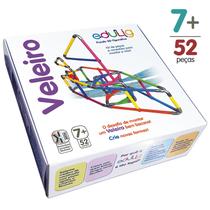 Quebra-cabeça Edulig Puzzle 3D Veleiro - 52 peças e conexões - 6 cores - Edulig
