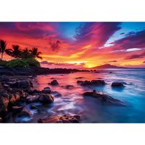 Quebra-cabeça EIYRURU Maui Island Sunset 2000 peças Quebra-cabeça EIYRURU Maui Island Sunset 2000 peças