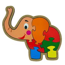 Quebra Cabeça Elefante Brinquedo Educativo de Madeira MDF Quebra Cabeça Elefante Brinquedo Educativo de Madeira MDF