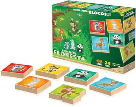 Quebra-cabeça em blocos - floresta