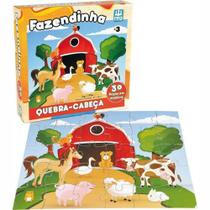 Quebra-Cabeça em Madeira - Fazendinha - 30 peças - Nig - NIG Brinquedos