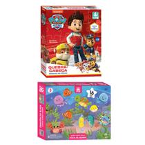 Quebra Cabeça Em Madeira Patrulha Canina + Fundo Do Mar - Nig