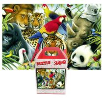 Quebra-cabeça em Madeira Puzzle Pintura Animais Selvagens de 300 peças
