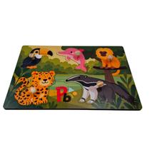 Quebra Cabeça Encaixe Animais Fauna Brasileira Ilustrado Mdf Quebra Cabeça Encaixe Animais Fauna Brasileira Ilustrado Mdf