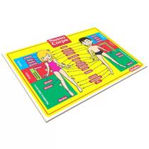 quebra cabeça encaixe corpo humano nosso corpo esquema corporal brinquedo educativo madeira infantil