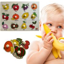 Quebra-Cabeça Encaixe Divertido com Pinos Frutas Quebra-Cabeça Encaixe Divertido com Pinos Frutas