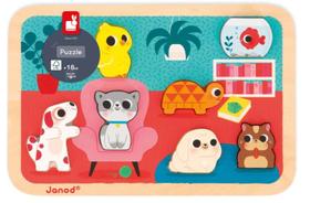 Quebra-cabeça Encaixe Formas Animais de Estimação