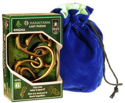 Quebra-cabeça Enigma Hanayama Cast Metal Nível 6 com bolsa Deluxe