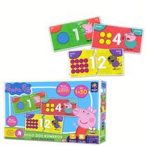 Quebra Cabeça Ensinando Números Peppa Pig Porquinha Peppa
