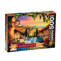 Quebra-cabeça entardecer na vinícola mini 500 peças - Grow Quebra-cabeça entardecer na vinícola mini 500 peças - Grow