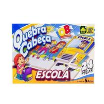 Quebra Cabeça Escola Educacional 24 Peças Madeira - 38777 - IOB