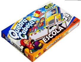 Quebra Cabeça Escola Educacional 24 Peças Madeira - IOB - Jogo Educativo