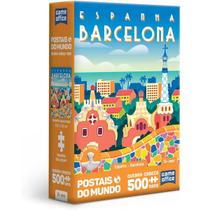 Quebra Cabeça Espanha Barcelona 500 peças Postais do Mundo - Toyster