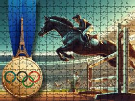 Quebra-cabeça Esportes Hipismo Olimpico de 300 peças em mdf - Coleção Tea & Amor