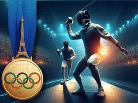 Quebra-cabeça Esportes Olimpicos Esgrima de 500 peças em mdf
