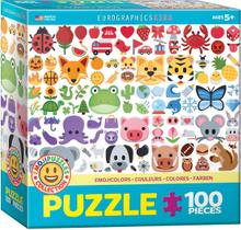 Quebra-cabeça EuroGraphics Emoji Colors 100 peças 13x19cm Quebra-cabeça EuroGraphics Emoji Colors 100 peças 13x19cm