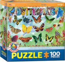 Quebra-cabeça EuroGraphics Garden Butterflies 100 peças Quebra-cabeça EuroGraphics Garden Butterflies 100 peças