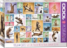 Quebra-cabeça EuroGraphics Gatos Yoga 1000 Peças 49x67 cm Quebra-cabeça EuroGraphics Gatos Yoga 1000 Peças 49x67 cm