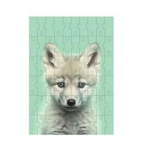 Quebra-Cabeça Exclusivo Animais Fofinhos Lobinho De 60 Peças