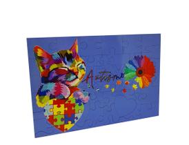 Quebra-cabeça Exclusivo em MDF LOVE Colorido para Autistas - TEA&AMOR