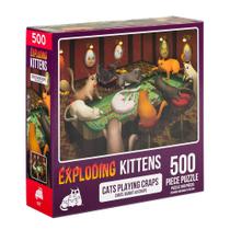 Quebra-cabeça Exploding Kittens Cats Playing Cats Playing Craps 500 unidades Quebra-cabeça Exploding Kittens Cats Playing Cats Playing Craps 500 unidades