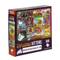 Quebra-cabeça Exploding Kittens The Dreams and Nightmares 500 peças Quebra-cabeça Exploding Kittens The Dreams and Nightmares 500 peças