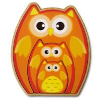 Quebra cabeça família coruja