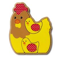 Quebra cabeça família galinha