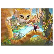 Quebra-cabeça Fantasy Cat Whimsical Illustration 1000 peças