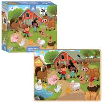 Quebra Cabeça Fazendinha Com 30 Peças Em Madeira Jogo Infantil Educativo