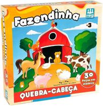 Quebra cabeça fazendinha em madeira - 30 pçs - nig