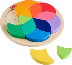 Quebra-cabeça Fisher-Price Wood Color Wheel 19 peças para pré-escola