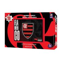 Quebra Cabeça Flamengo Oficial Brasão do Time 200 Peças Original Mimo Toys