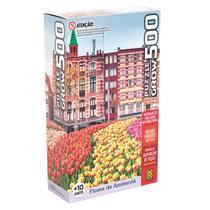 Quebra-Cabeça Flores de Amsterdã 500 Peças Grow