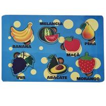 Quebra-Cabeça Frutas Brinquedo Educativo E Pedagógico Em Mdf