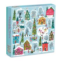 Quebra-cabeça Galison Twinkle Town 500 peças com ilustrações 50x50cm