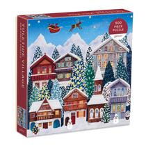Quebra-cabeça Galison Yuletide Village 500 peças
