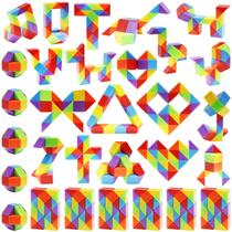 Quebra-Cabeça Ganowo Fidget Snake Cube - Pacote com 30 Unidades (Arco-Íris) Quebra-Cabeça Ganowo Fidget Snake Cube - Pacote com 30 Unidades (Arco-Íris)