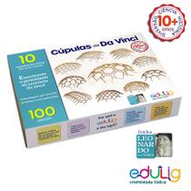 Quebra-cabeça Geométrico Edulig Linha Da Vinci - 10 cúpulas para montar inspiradas em Leonardo Da Vinci - 100 peças madeira