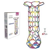 Quebra-cabeça Geométrico Edulig Puzzle 3D Anêmona - 67 cm de altura - 132 peças e conexões.