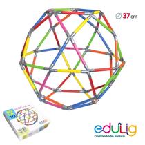 Quebra-cabeça Geométrico Edulig Puzzle 3D Bola 10 Icosidodecaedro - 90 peças e conexões - 37 cm diâmetro