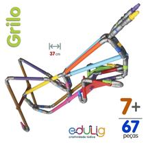 Quebra-cabeça Geométrico Edulig Puzzle 3D Grilo - 67 peças e conexões - 37 cm de comprimento