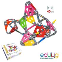 Quebra-cabeça Geométrico Edulig Puzzle 3D Peixinho - 70 peças e conexões